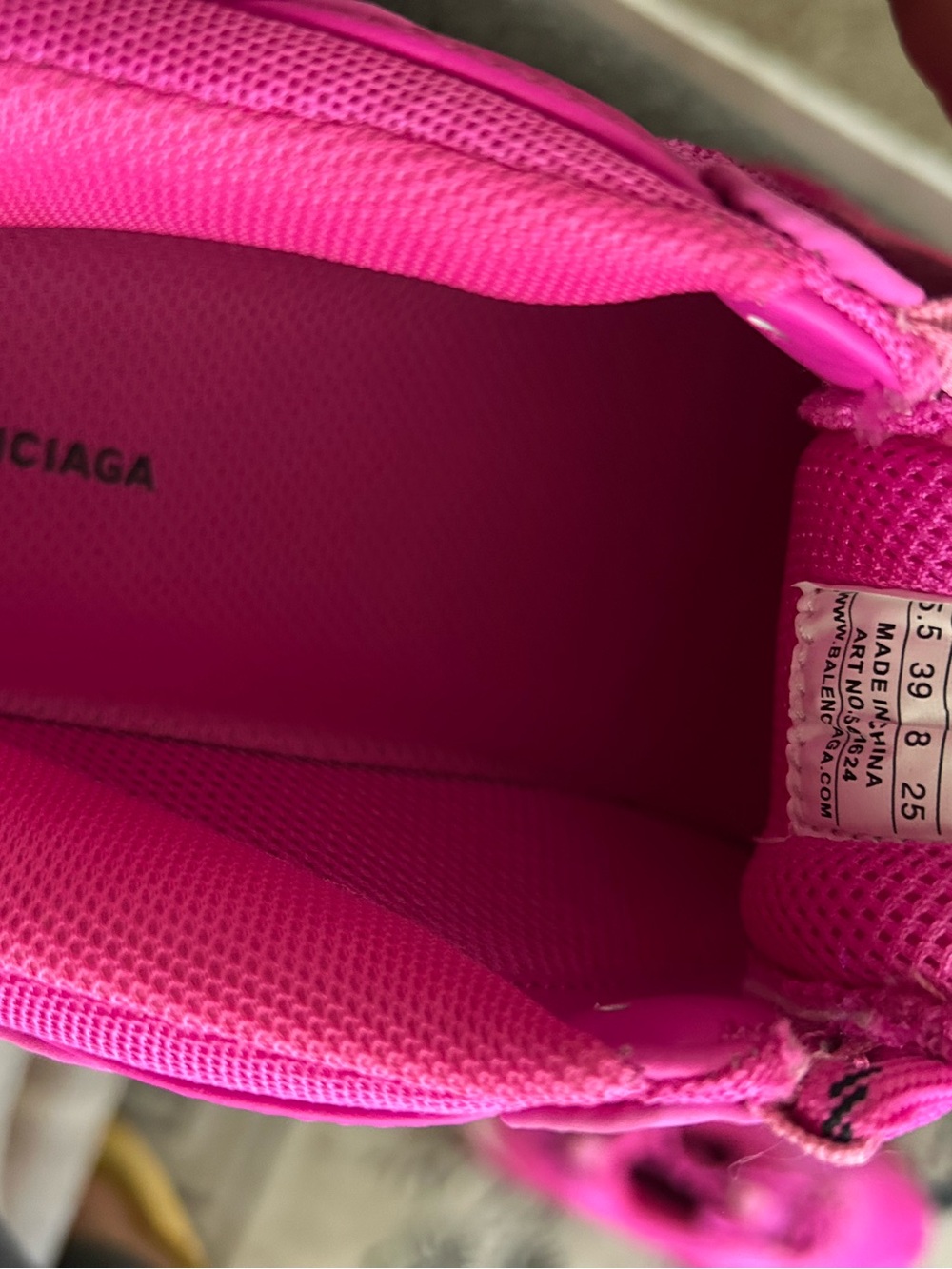 Balenciaga Triple S Hot Pink Women’s Chunky Sneakers - Picture 2 of 5